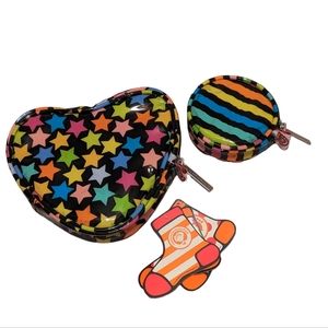 Little Missmatched set of 2 vinyl  zipper bags